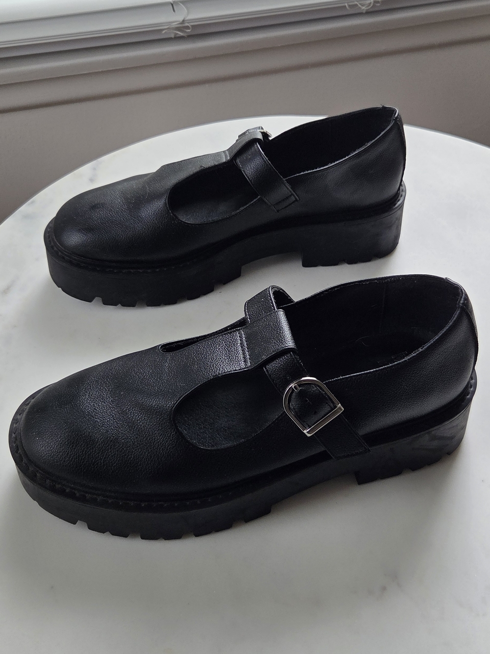 Mix No. 6 Black Mary Jane Platform Shoes - Women's